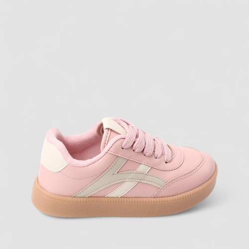 Tênis Casual Infantil Molekinha Detalhe Recortes Rosa