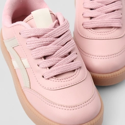 Tênis Casual Infantil Molekinha Detalhe Recortes Rosa