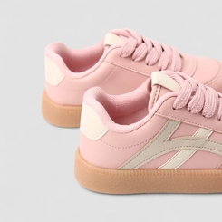 Tênis Casual Infantil Molekinha Detalhe Recortes Rosa