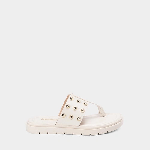 Tamanco Feminina Gabriela Detalhe Bold Off-White