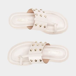Tamanco Feminina Gabriela Detalhe Bold Off-White