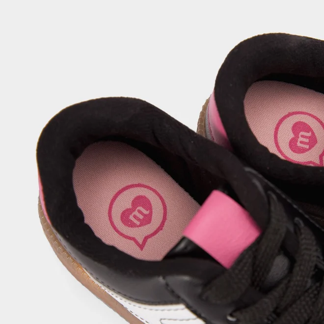 Tênis Casual Infantil Molekinha Detalhe Recortes Rosa Preto