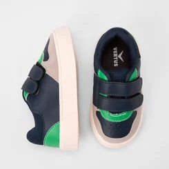 Tênis Casual Bebê Vertus Tiras Contato Recortes Multicolor