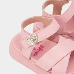 Sandália Bebê Molekinha Contato Tiras Cruzadas Rosa