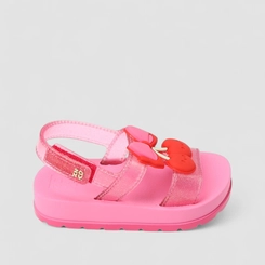 Sandália Infantil Zaxy Cereja Glitter Rosa