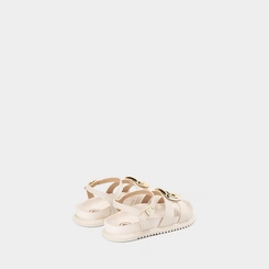 Sandália Infantil Molekinha Enfeite Bold Off-White