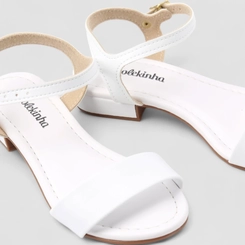 Sandália Infantil Molekinha Flat Branco