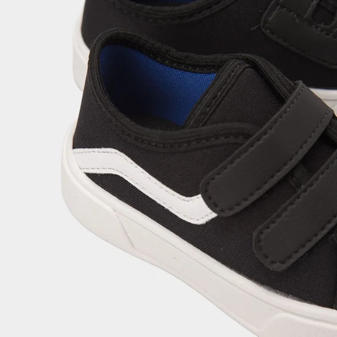 Tênis Casual Infantil Vertus Tiras Contato Recorte Lateral Preto