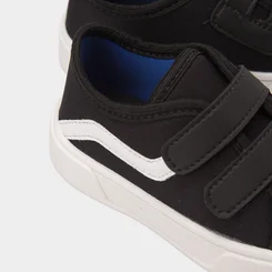 Tênis Casual Infantil Vertus Tiras Contato Recorte Lateral Preto