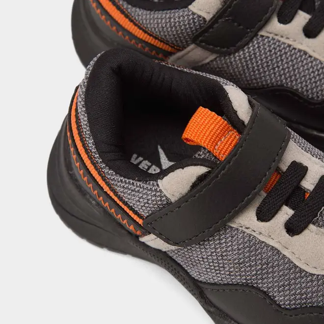 Tênis Casual Infantil Vertus Jogging Tira Contato Grafite