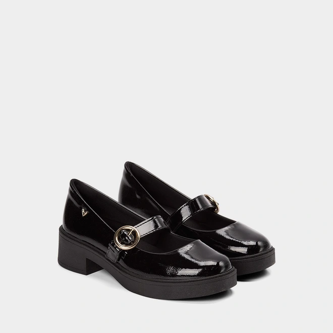 Sapato Boneca Mississipi Plataforma Verniz Preto