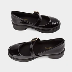 Sapato Boneca Mississipi Plataforma Verniz Preto