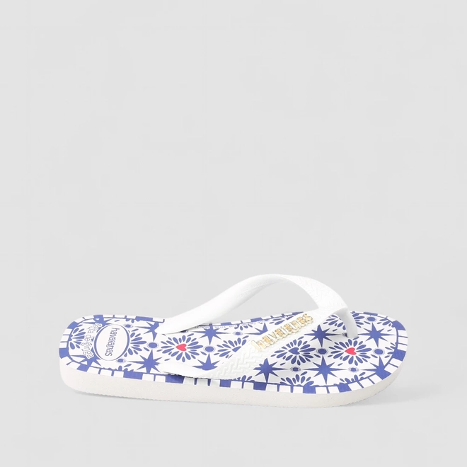 Chinelo Feminino Havaianas Original Azul & Branco