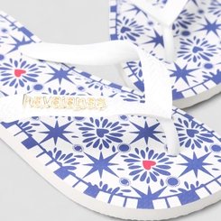 Chinelo Feminino Havaianas Original Azul & Branco