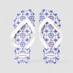 Chinelo Feminino Havaianas Original Azul & Branco