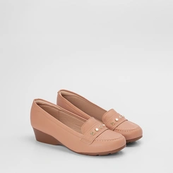 Mocassim Feminino Modare Ultraconforto Detalhe Pedraria Nude