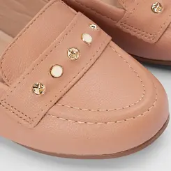 Mocassim Feminino Modare Ultraconforto Detalhe Pedraria Nude