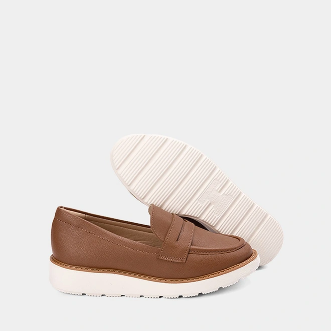 Mocassim Flatform Feminino Modare Ultraconforto Marrom