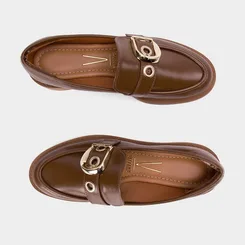 Mocassim Feminino Vizzano Enfeite FIvela Marrom