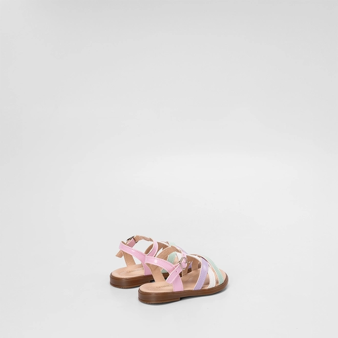 Sandália Bebê Gabrielinha Tiras Cruzadas Multicolor