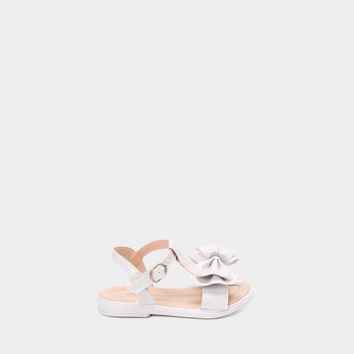 Sandália Bebê Gabrielinha Enfeite Laço Strass & Glitter Branco