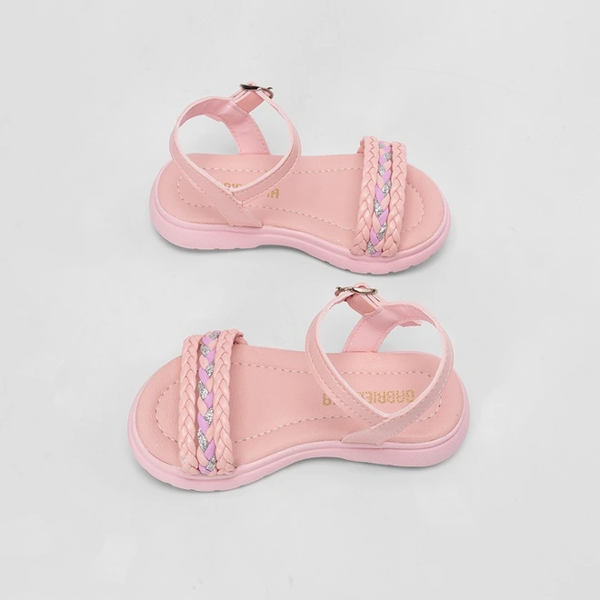 Sandália Bebê Gabrielinha TirasTressê Rosa