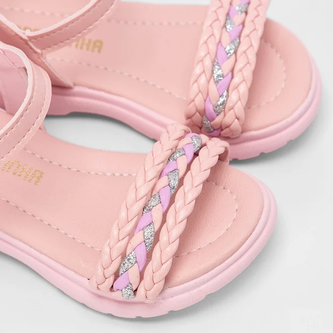 Sandália Bebê Gabrielinha TirasTressê Rosa