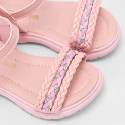 Sandália Bebê Gabrielinha TirasTressê Rosa