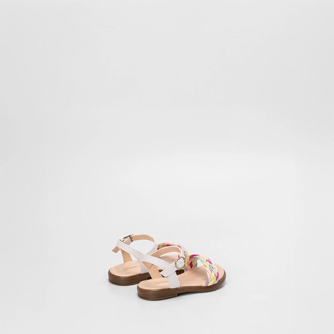 Sandália Bebê Gabrielinha Tira Tressê Multicolor