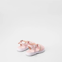 Sandália Bebê Gabrielinha Tira Tressê Rosa