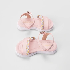 Sandália Bebê Gabrielinha Tira Tressê Rosa