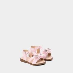 Sandália Bebê Gabrielinha Detalhe Laço & Strass Rosa