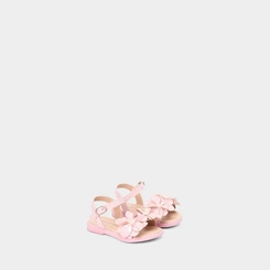 Sandália Bebê Gabrielinha Detalhe Flor & Pérola Verniz Rosa