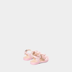 Sandália Bebê Gabrielinha Detalhe Flor & Pérola Verniz Rosa