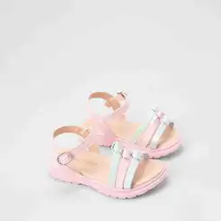Sandália Bebê Gabrielinha Tiras Nó & Verniz Multicolor