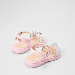 Sandália Bebê Gabrielinha Tiras Nó & Verniz Multicolor