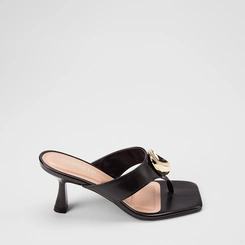 Tamanco Feminino Gabriela Detalhe Bold Preto