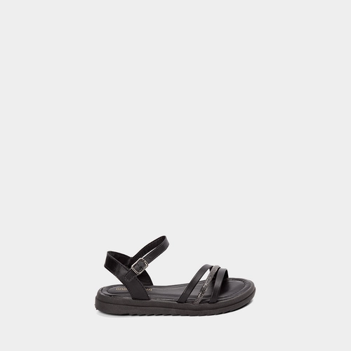 Sandália Infantil Gabrielinha Multitiras Strass Preto