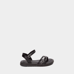 Sandália Infantil Gabrielinha Multitiras Strass Preto