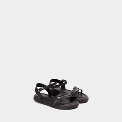Sandália Infantil Gabrielinha Multitiras Strass Preto