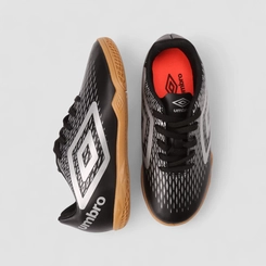 Chuteira Society Infantil Umbro Preta E Prata