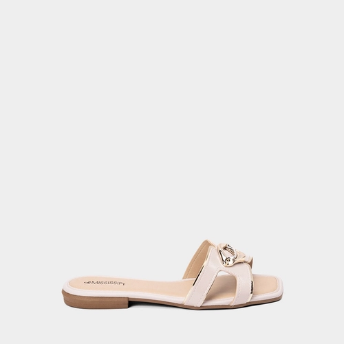 Rasteira Feminina Mississipi Detalhe Bold Off White
