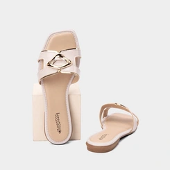 Rasteira Feminina Mississipi Detalhe Bold Off White