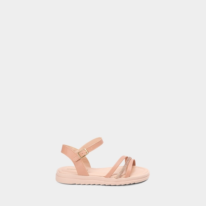Sandália Infantil Gabrielinha Multitiras Strass Rosa