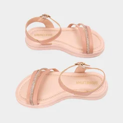 Sandália Infantil Gabrielinha Multitiras Strass Rosa