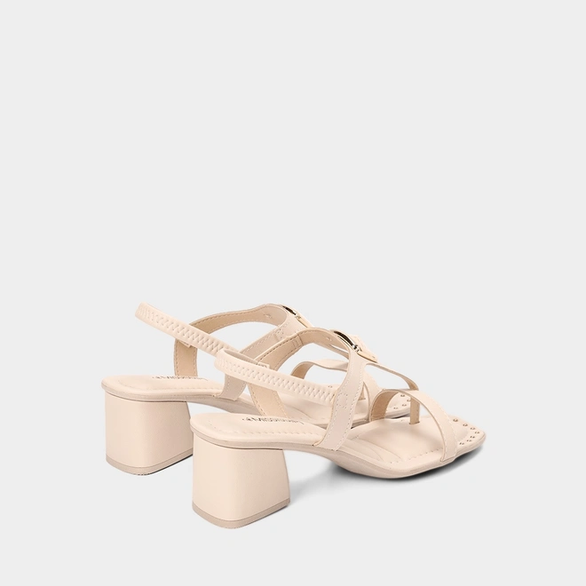 Sandália Feminina Mississipi Detalhe Pedraria Off White