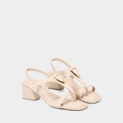 Sandália Feminina Mississipi Detalhe Pedraria Off White