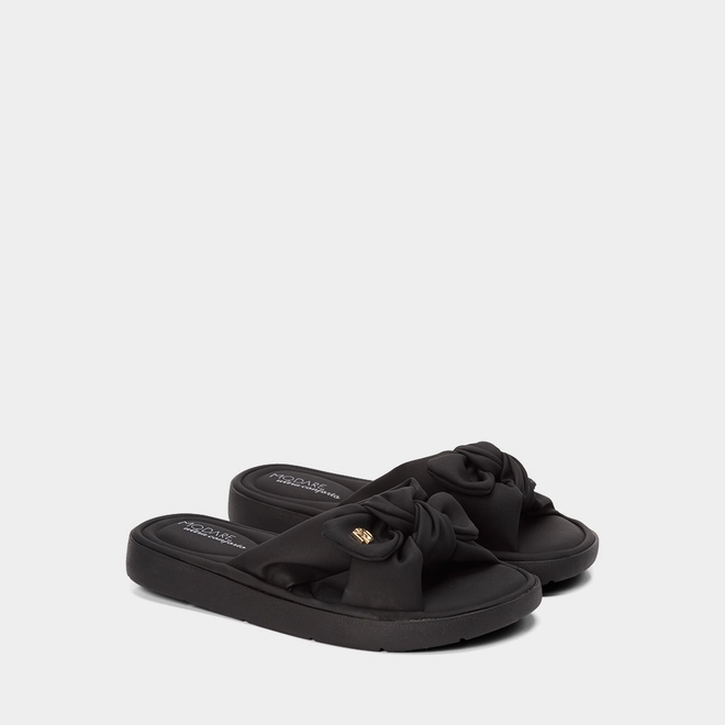 Tamanco Feminino Modare Ultraconforto Nobuck Detalhe Laço Preto