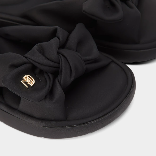 Tamanco Feminino Modare Ultraconforto Nobuck Detalhe Laço Preto