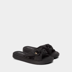 Tamanco Feminino Modare Ultraconforto Nobuck Detalhe Laço Preto